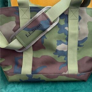 L.L. Bean Green Camouflage Tote Bag